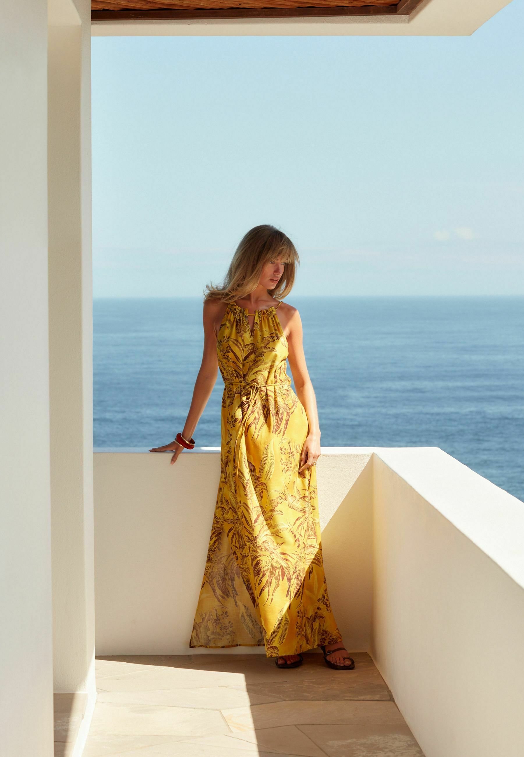 Next SLEEVELESS CAMI REGULAR FIT - Maxi dress - ochre yellow