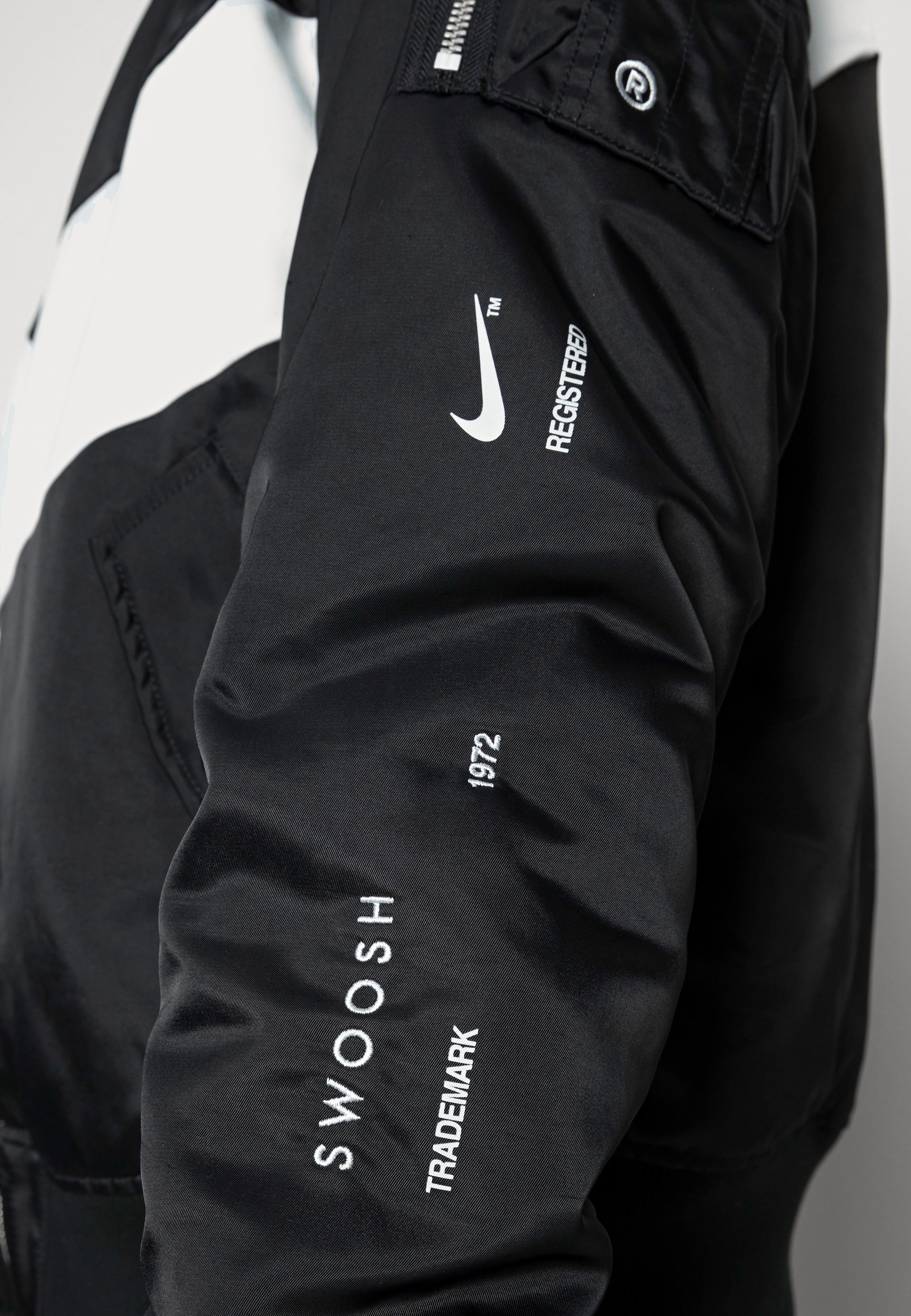nike logo jacket off white