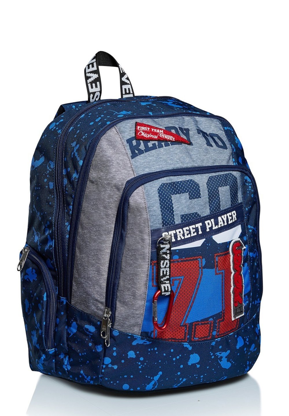 Seven ZAINO ADVANCED SEVEN - STREET PLAYER, BLU, DOPPIO SCOMPARTO - Zaino -  blue/blu - Zalando.it