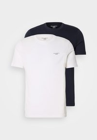 LOGO PRINT 2 PACK - T-shirt basic - dark blue/white