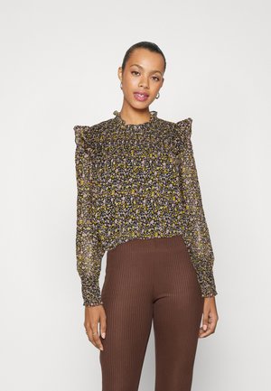 Vero Moda VMHOLLY DETAIL TOP  - Blouse - blackbr/brown