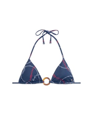 Tommy Hilfiger, TRIANGLE RP PRINT - Bikini-Top - chain rope navy