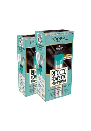 L'ORÉAL PARIS COLORAZIONE RITOCCO PERFETTO PERMANENTE 100% COPERTURA RICRESCITA APPLICATORE E PETTINE INTEGRATI - 2 PACK - Tinte capelli - bruno
