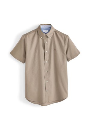 SHORT SLEEVE OXFORD WITH STAG - Pluus - stone natural