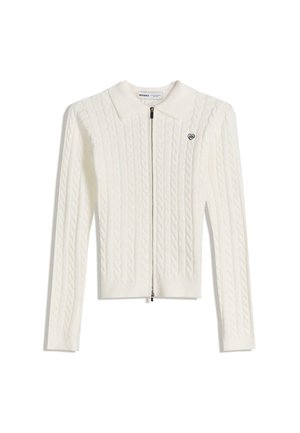 CABLE- POLO COLLAR - Kofta - beige