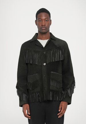 FIELD JACKET - Lederjacke - black
