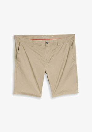 TOM TAILOR, TOM TAILOR HOSEN & CHINO PLUS SIZE - SLIM CHINO SHORTS - Short - beige mini geometric print