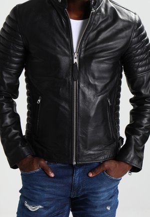 Leren jas - black