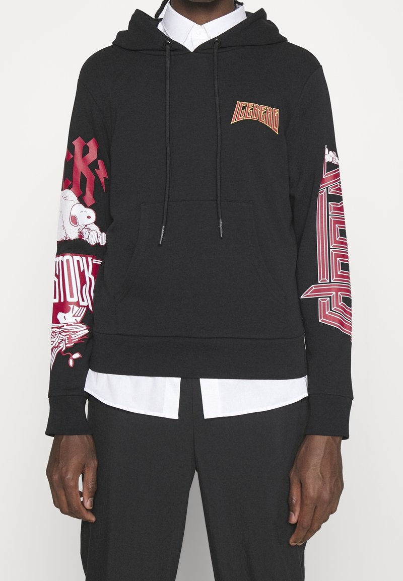 Iceberg Jersey con capucha - black