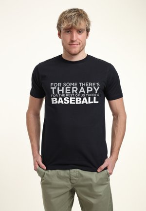 DUKE SONS BASEBALL THERAPY - Print T-shirt - navy blue