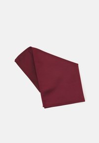 Burgunderfarbener Seidenschal mit glatter Textur, rechteckiger Form und sorgfältig verarbeiteten Kanten. Seine satte Farbe bietet Vielseitigkeit für verschiedene Outfits.