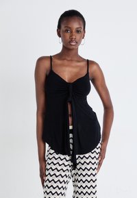 Gina Tricot TIE SINGLET - Top - black