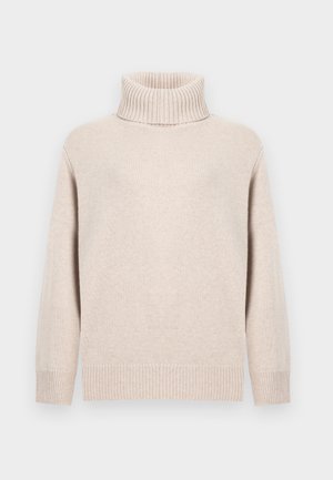 COMFORT TURTLE NECK JUMPER - Svetr - light beige melange