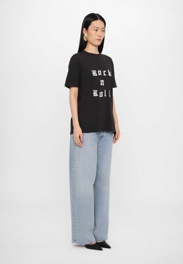 EDWIN ROCK AND ROLL STRASS - Print T-shirt - carbone2