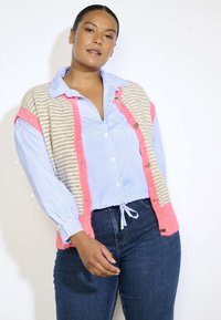 LolaLiza STRIPED  - Kardigan - lt beige