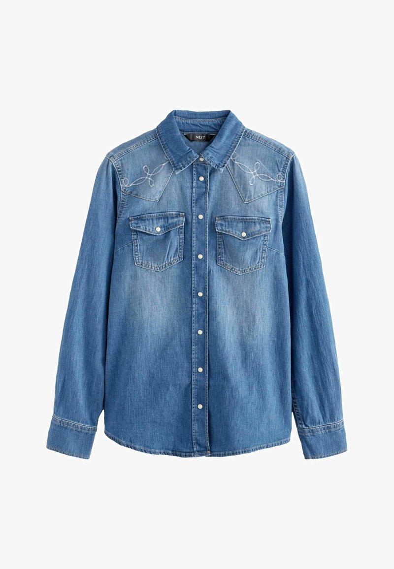Next SEAM DETAIL WESTERN REGULAR FIT - Skjortebluser - blue embroidered
