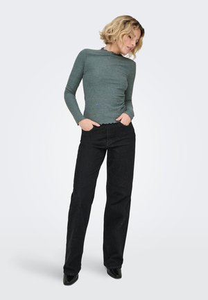 ONLY, ONLEMMA L/S HIGH NECK TOP NOOS JRS - Блуза с дълги ръкави - balsam green