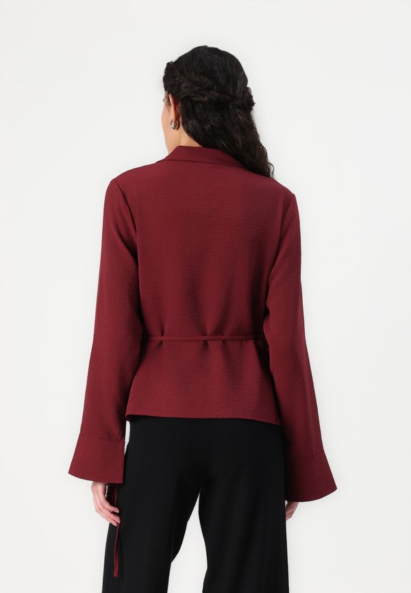 ONLMETTE WRAP SHIRT  - Blouse - bordeaux4