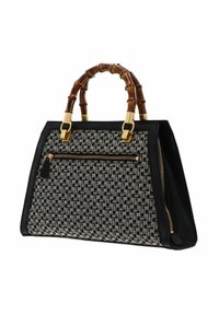 Guess STEPHI BAMBOO SATCHEL - Borsa a mano - black logo