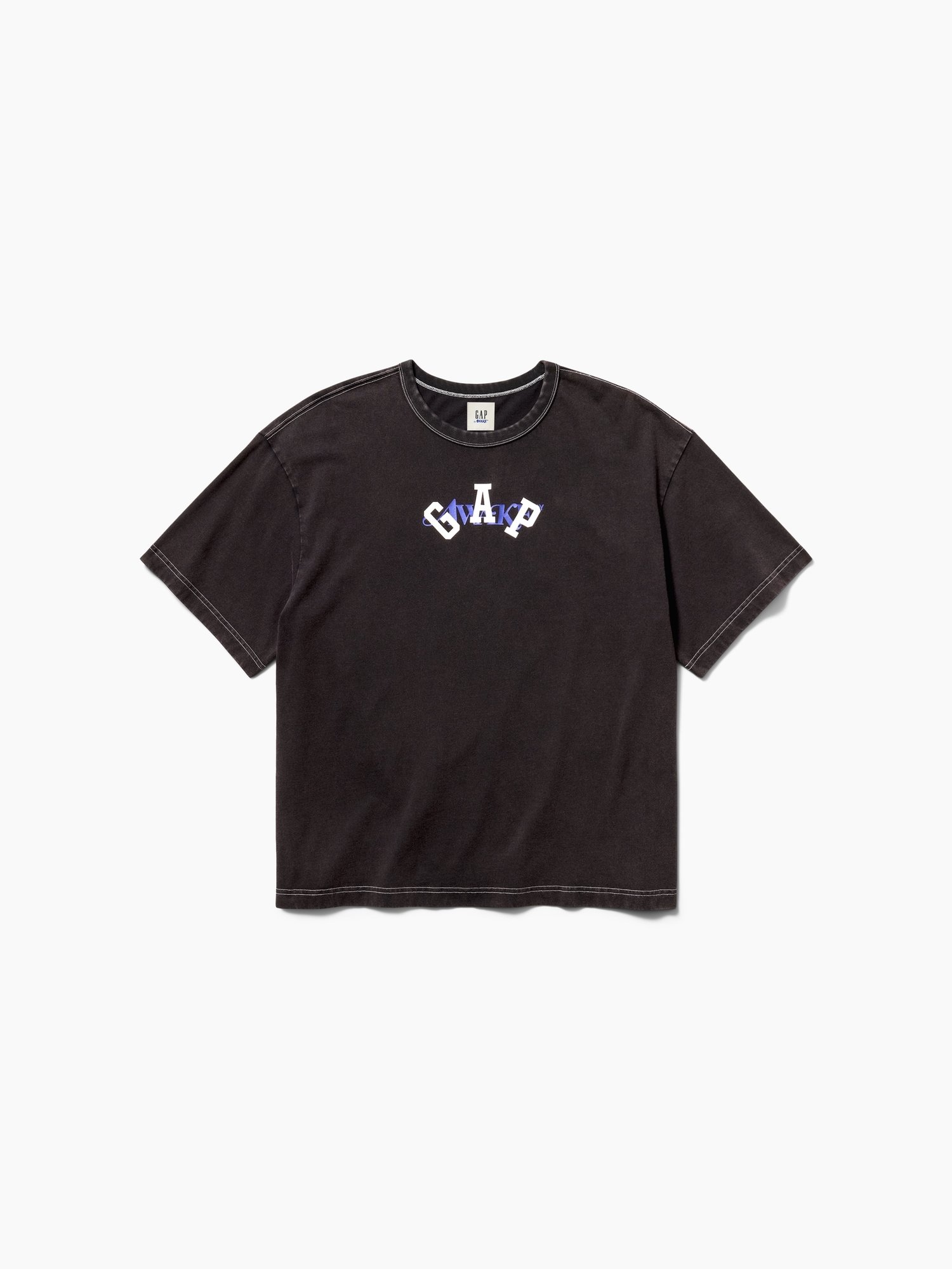 GAP GAP AWAKE NY BOXY TEE UNISEX - Print T-shirt - moonless night