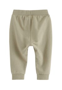 Bomulds-sweatpants i lys grøn, med elastisk talje og ribbede manchetter. Glat tekstur, afslappet pasform, ingen lommer eller udsmykninger.