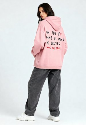 EMBROIDERY HEAYVWEIGHT UNISEX - Sweat à capuche - pink