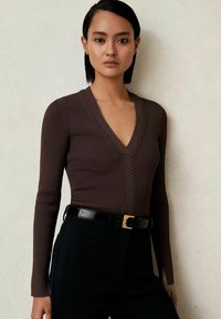 Reiss LAURI CRAFT STITCH - Strickpullover - mocha brown