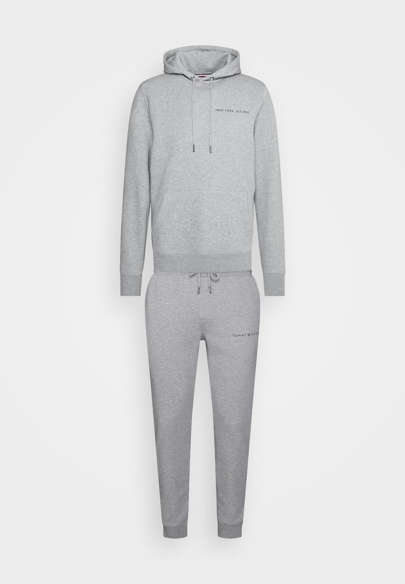 Tommy Hilfiger MULTI PLACEMENT TRACKSUIT SET - Fato de treino - light grey heather