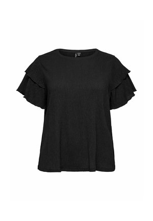 Vero Moda Curve, T-SHIRT VMCAMANDA TOP - Blouse - black