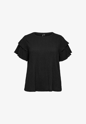 Vero Moda Curve, T-SHIRT VMCAMANDA TOP - Blouse - black