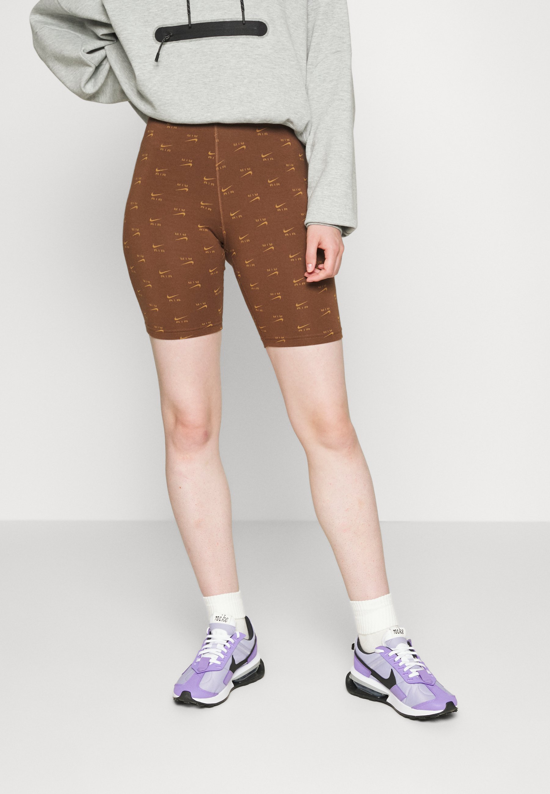 nike brown biker shorts