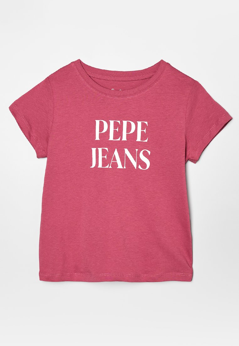 Pepe Jeans T-shirt print donkerroze