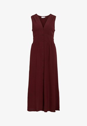 VILA, Midi VISKOV V-neck - Skjortekjole - port royale