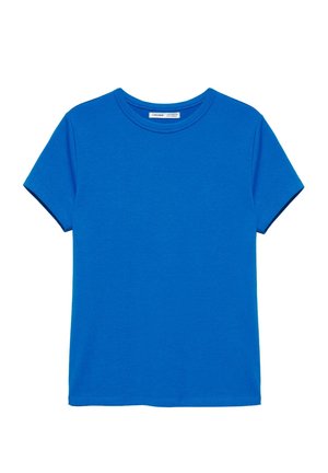 PULL&BEAR, SHORT SLEEVE FITTED - T-SHIRT - T-shirt basique - blue