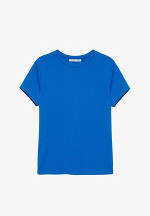 PULL&BEAR, SHORT SLEEVE FITTED - T-SHIRT - T-shirt basique - blue