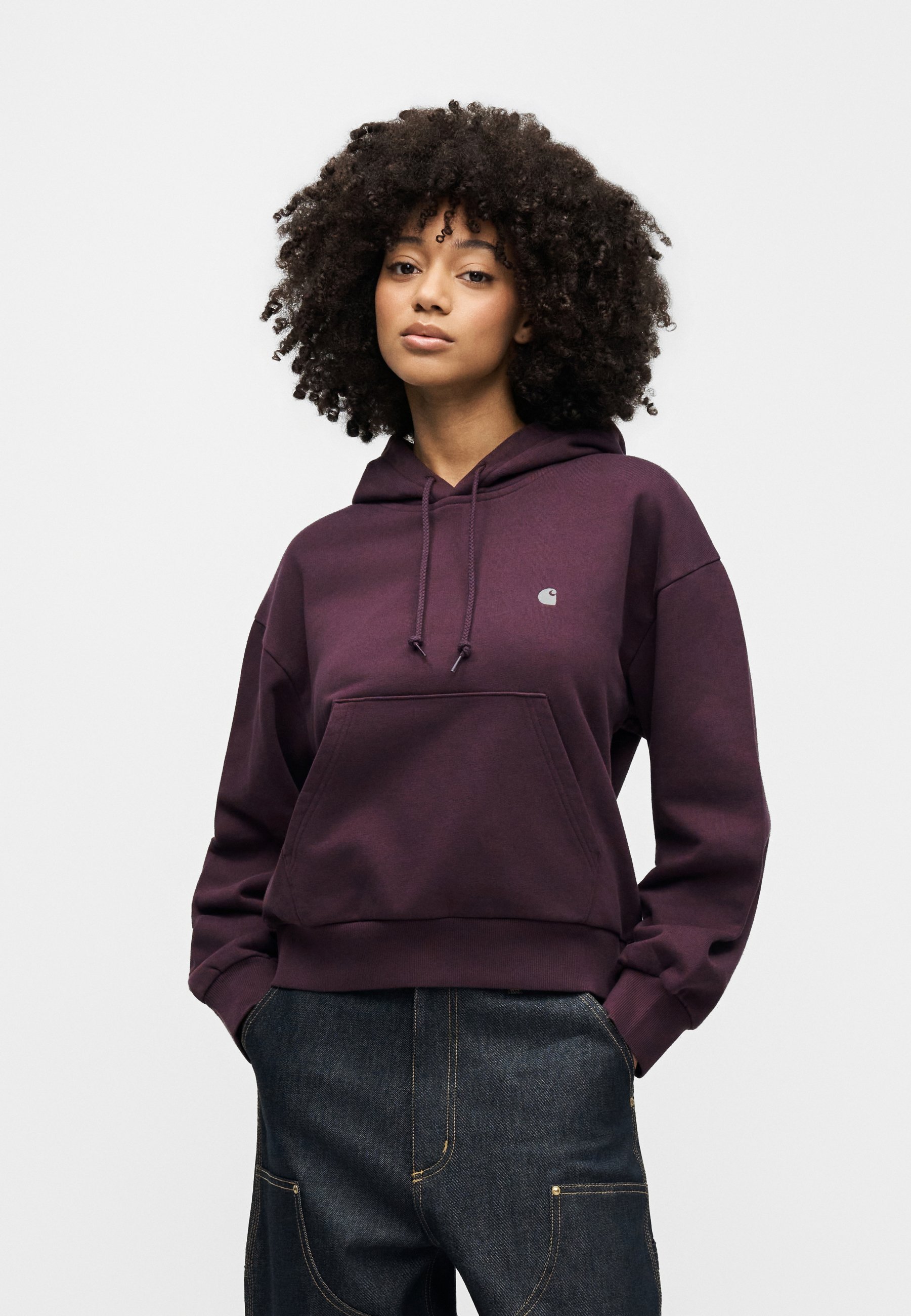 Carhartt WIP HOODED CASEY - Hoodie - cozy purple/silver-coloured