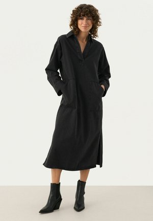 LOLLA - Farkkumekko - washed black denim