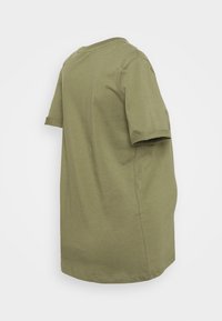 Pieces Maternity PMRIA FOLD UP SOLID TEE  - T-shirt básica - deep lichen green