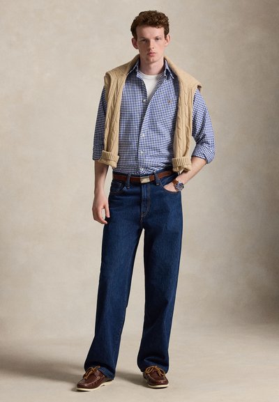 Polo Ralph Lauren CUSTOM FIT OXFORD SHIRT - Košeľa - blue/white