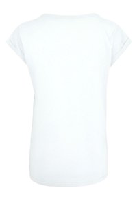 Hvid bomulds t-shirt med korte ærmer. Bagsiden har en rund halsudskæring og en glat tekstur uden mønstre eller synlig hardware.