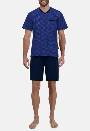 SET - Nachtwäsche Set - blau dunkel allover