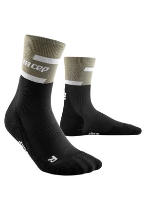THE RUN COMPRESSION SOCKS MID CUT WOMEN - MADE IN GERMANY - Sports socks - olive black