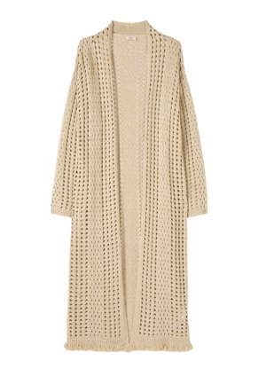Oltre, MAXI CARDIGAN TRAFORATO - Kardigan - oro