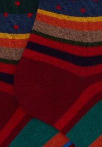 Gallo LONG WITH STRIPES AND POLKA DOTS - Calzettoni - amaranto loden