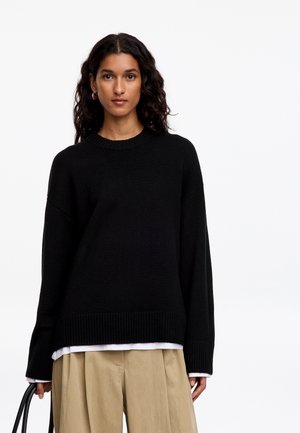 ARKET, OVERSIZED PURE CASHMERE JUMPER - Pullover - black