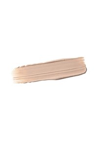 Campione di crema beige con una texture liscia e opaca. Applicato in una pennellata orizzontale, rivela sottili variazioni di spessore.