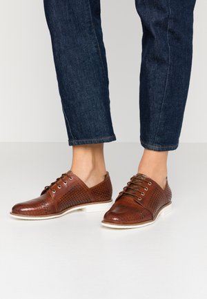 LACE-UP - Schnürer - cognac