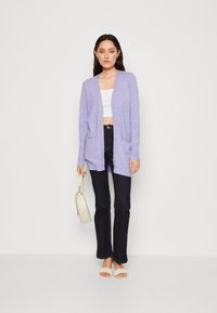 VILA VIRIL OPEN NOOS - Adīta jaka - sweet lavender melange