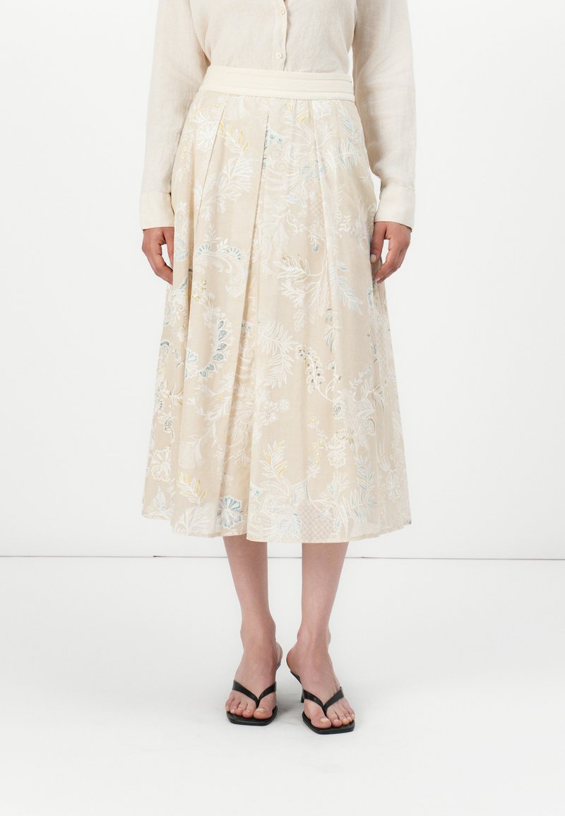 RIANI A-lijn rok beige