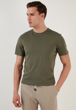 REGULAR FIT - Basic T-shirt - khaki